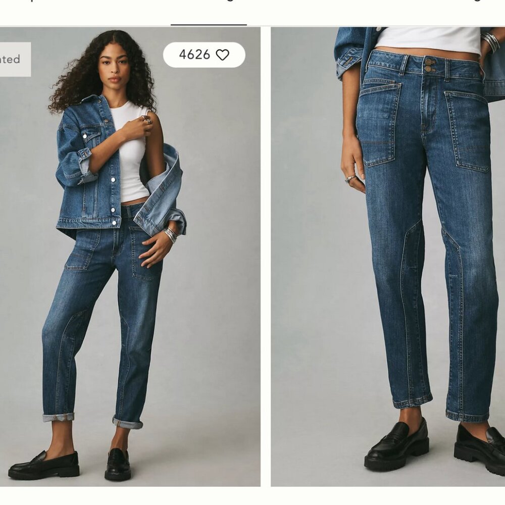 The Wanderer Mid-Rise Relaxed Jeans by Pilcro Anthropologie  28 29  30 $148